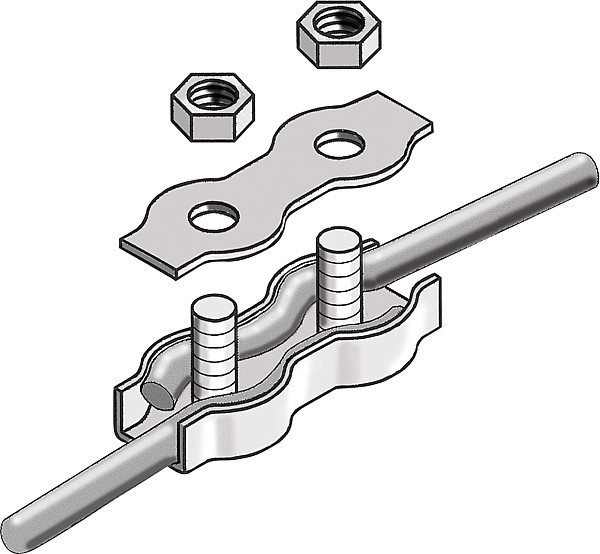 Raccord de jonction galvanisé pour cordes jusqu'à 6 mm, 10 pièces