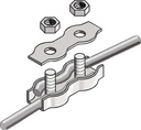 Raccord de jonction galvanisé pour cordes jusqu'à 6 mm, 10 pièces