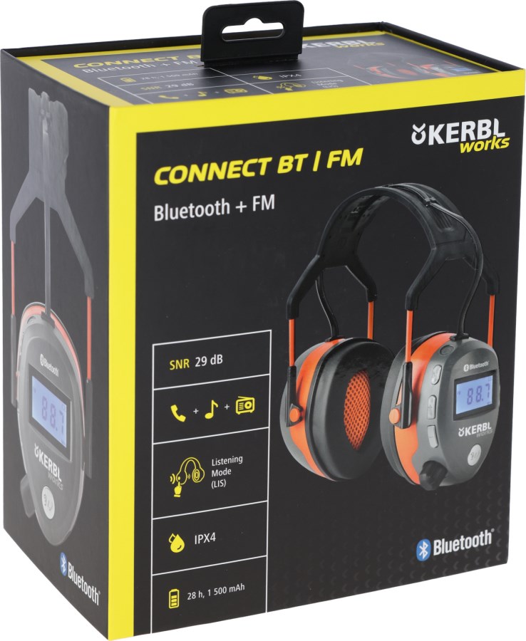 Casque anti-bruit multimédia radio/Bluetooth Works Connect KERBL