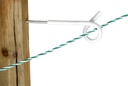 Isolateurs écarteur à oeillet métal/PVC, blanc 25 cm - AKO (5 pièces)