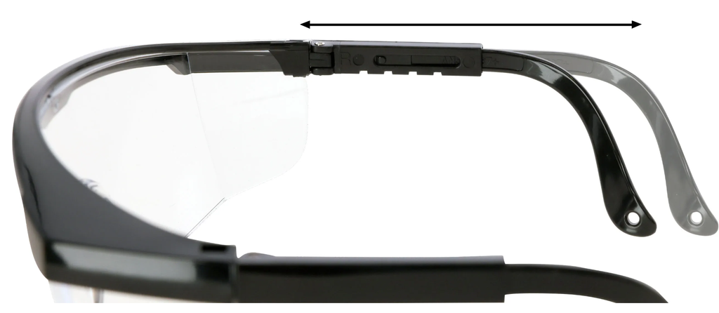 Lunettes de sécurité avec branches réglables en longeur