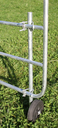 Roue d'appui pour barrière galvanisée