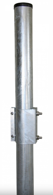 Support de fermeture pour montage sur poteau rond en acier galvanisé (À la pièce)