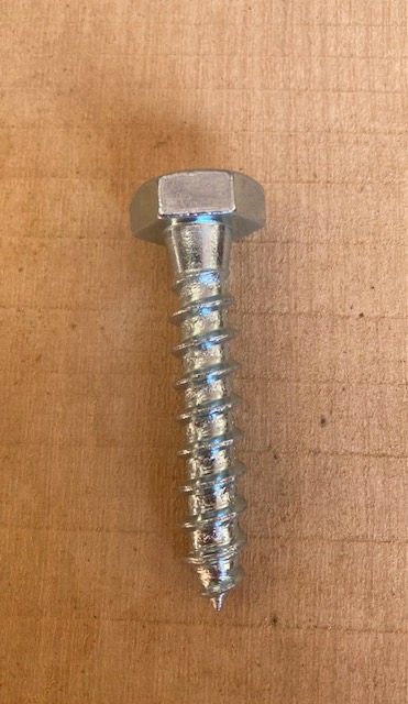 Tirefond zingué 4.6 DIN 571 M10 x 50 mm