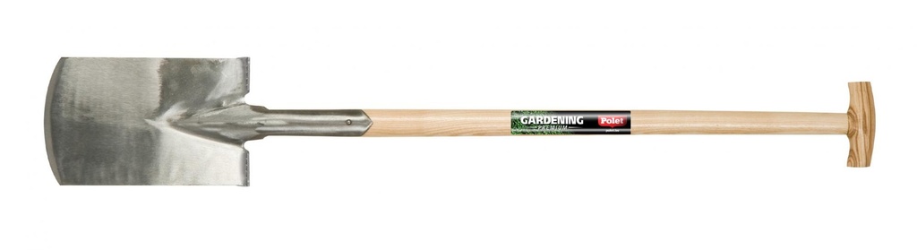 Bêche de jardin 28,5 cm avec manche en bois T - POLET