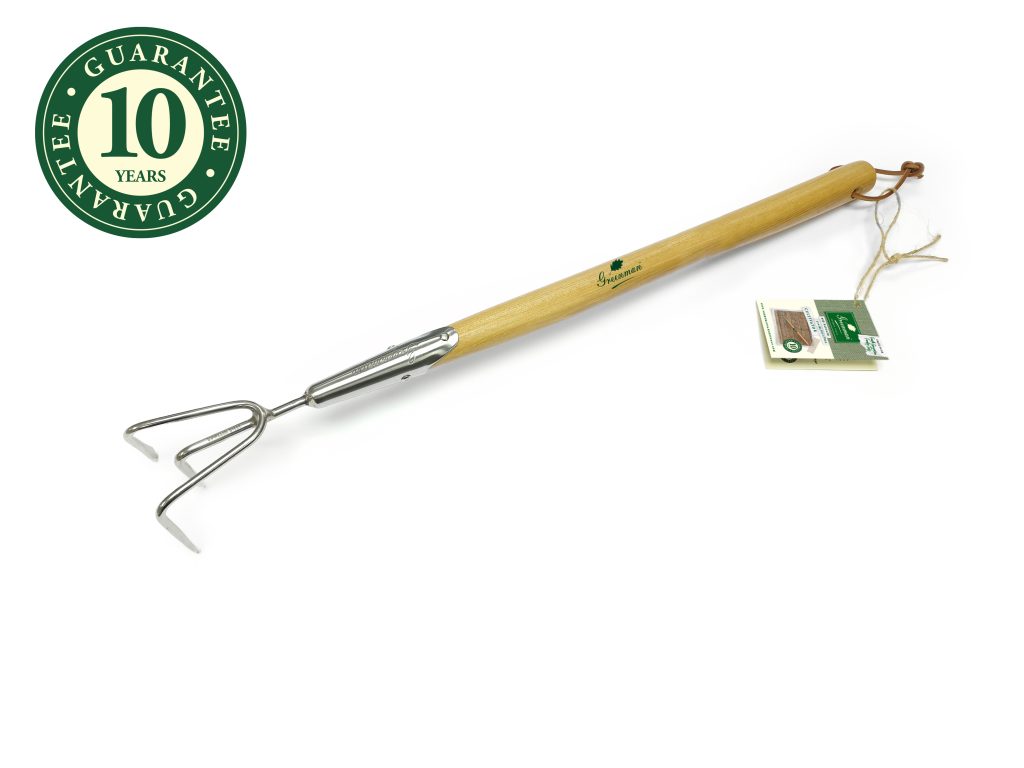 Cultivateur en inox avec manche en frêne de 50 cm GREENMAN