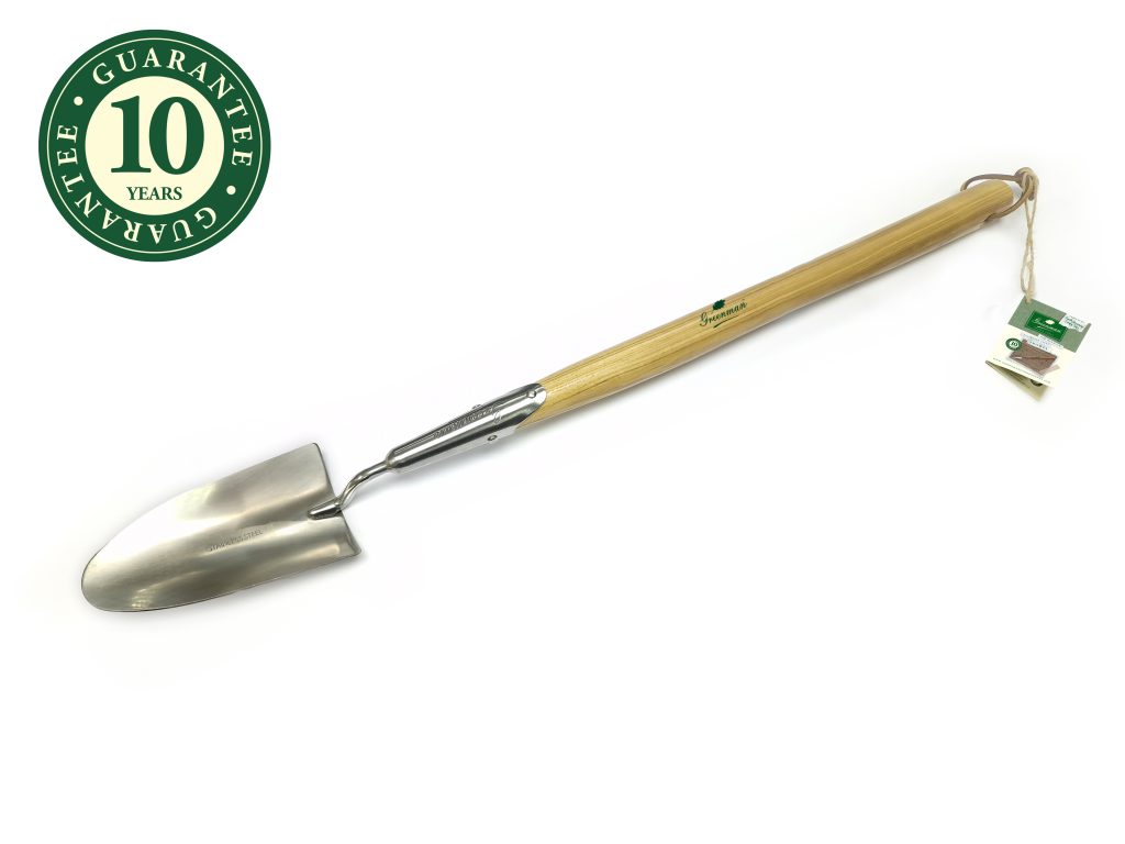 Roestvrijstalen troffel met essenhouten steel van 50 cm GREENMAN
