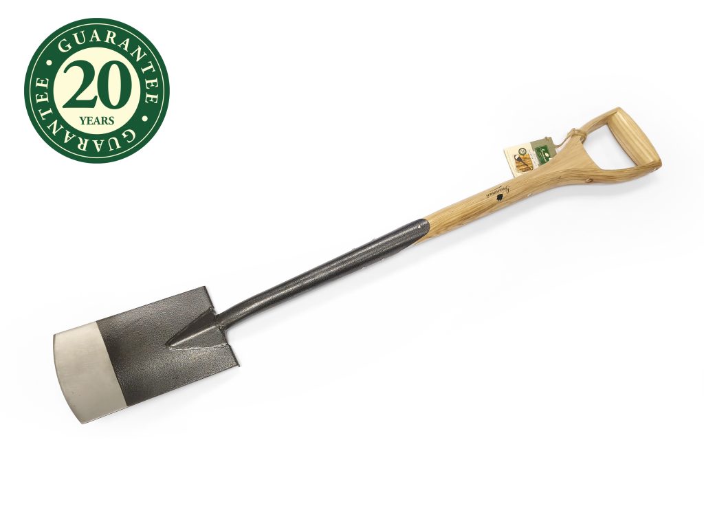 Spade breedte 14 cm van koolstofstaal met essenhouten steel van 100 cm GREENMAN