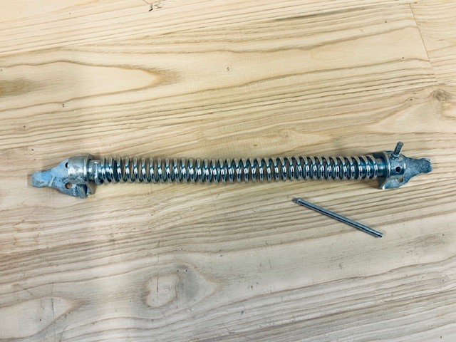 Terugtrekveer voor poort, verzinkt, 250 mm