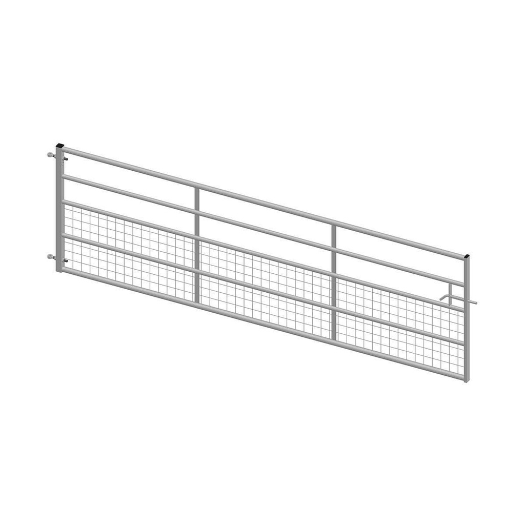 Barrière de prairie demi-grillagée 120 x 300 cm- galvanisée à chaud 