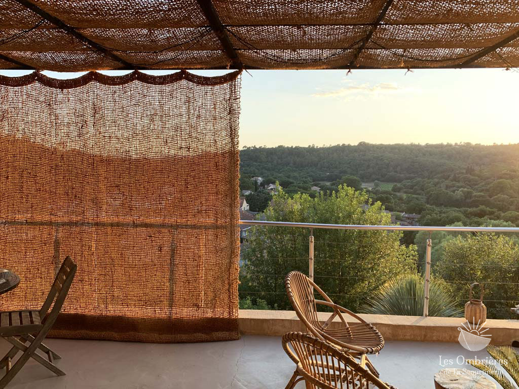 Brise vue & Brise vent en coco dense - Ombrière