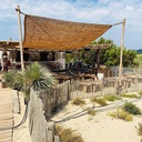 Voile d’ombrage en coco à suspendre 4 points d’attache - Ombrière (cosses-cœurs inclus)