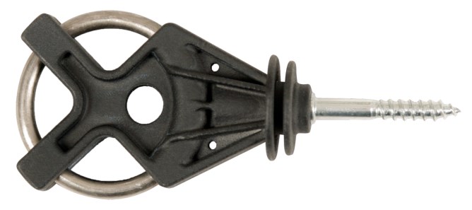 Isolateur de porte X³ avec filetage spécial bois Ø 6mm, noir AKO, 10 unités