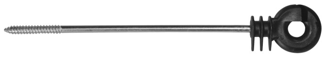 Isolateur écarteur annulaire noir 22 cm filetage bois, 10 pièces - AKO