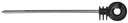 Isolateur écarteur annulaire noir 22 cm filetage bois, 10 pièces - AKO