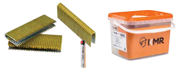 Set van 2520 spijkers van 40 mm + 2 gaspatronen van 40 g KMR