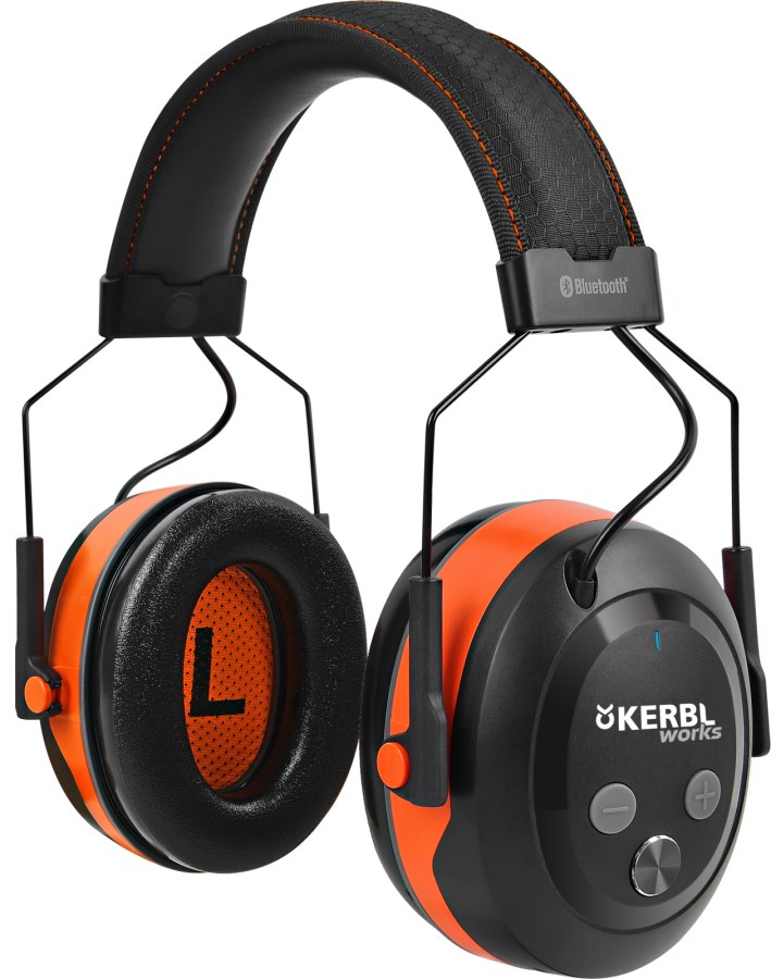 Casque antibruit multimédia radio/Bluetooth Works Connect KERBL (noir/orange)