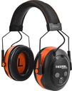 Casque antibruit multimédia radio/Bluetooth Works Connect KERBL (noir/orange)
