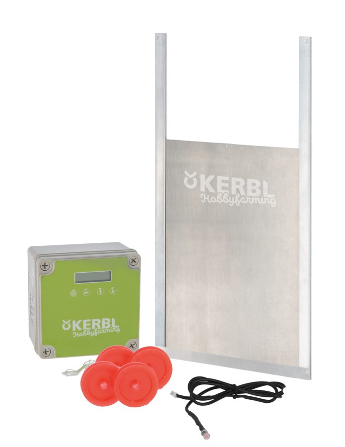 Kit complet porte automatique poulailler, avec porte coulissante incluse - KERBL