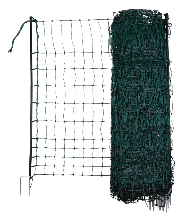 Filet pour poules électrifiable vert H.106 cm, double pointe - KERBL