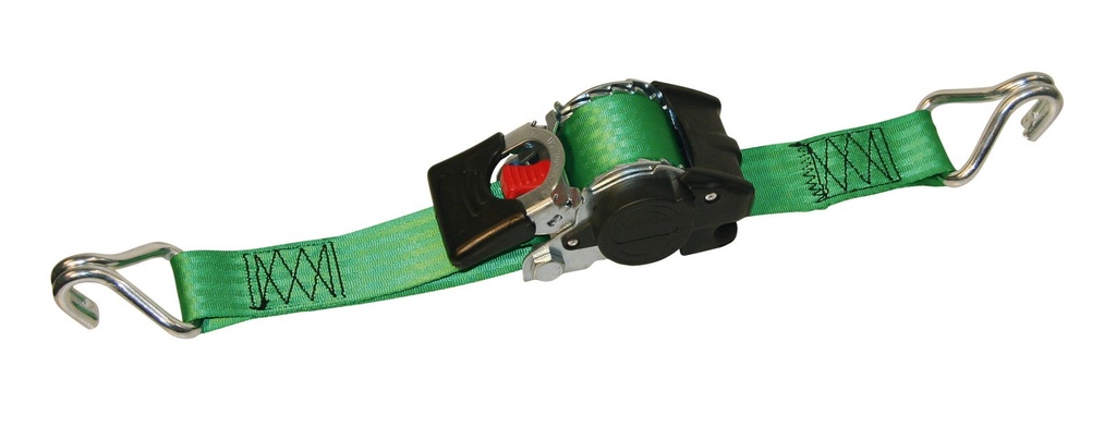 Sangle d’arrimage automatique avec fonction enrouleur, vert, 50 mm, 3 m (1500 kg)