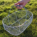 Panier de récolte en fil tressé galvanisé