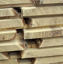 Planche en acacia (robinier) sciée brute avec écorce - non avivée