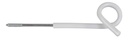 Isolateurs écarteur à oeillet métal/PVC blanc, 25 cm - AKO (5 pièces)