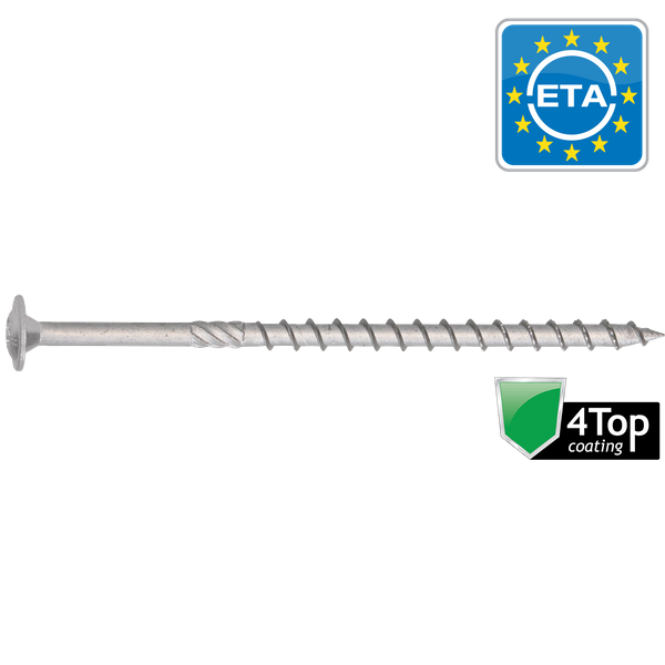 Vis de construction bois TD-T Ø 6 x 100 mm avec revêtement C4 - HAPAX (100 pièces) 