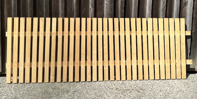 Panneau en châtaignier à claire voie - écart 2 cm