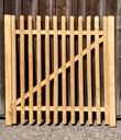 Portillon en châtaignier montants carrés - hauteur 80 cm