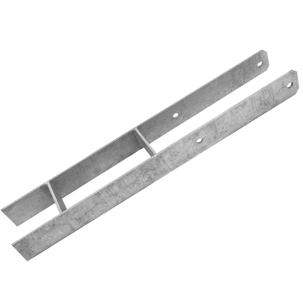 Ancrage en H pour poteau carré 