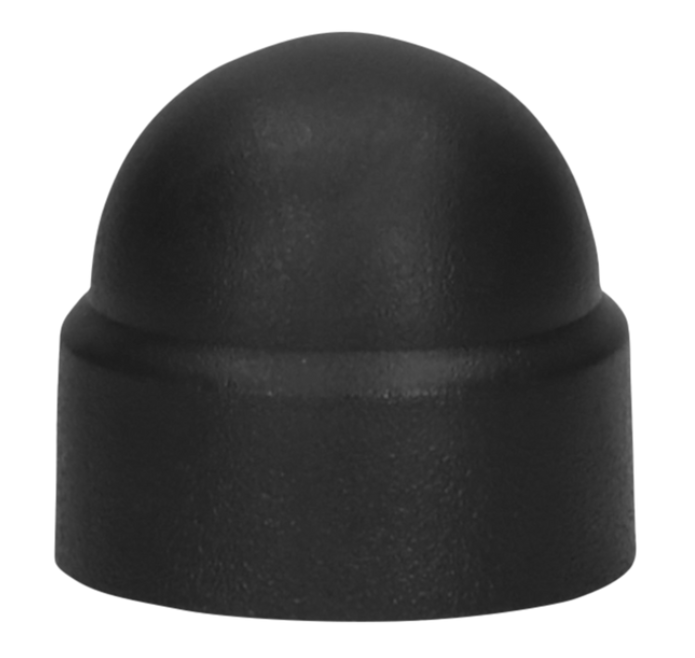 Cache-écrou hexagonal noir pour boulons M10 (la pièce)