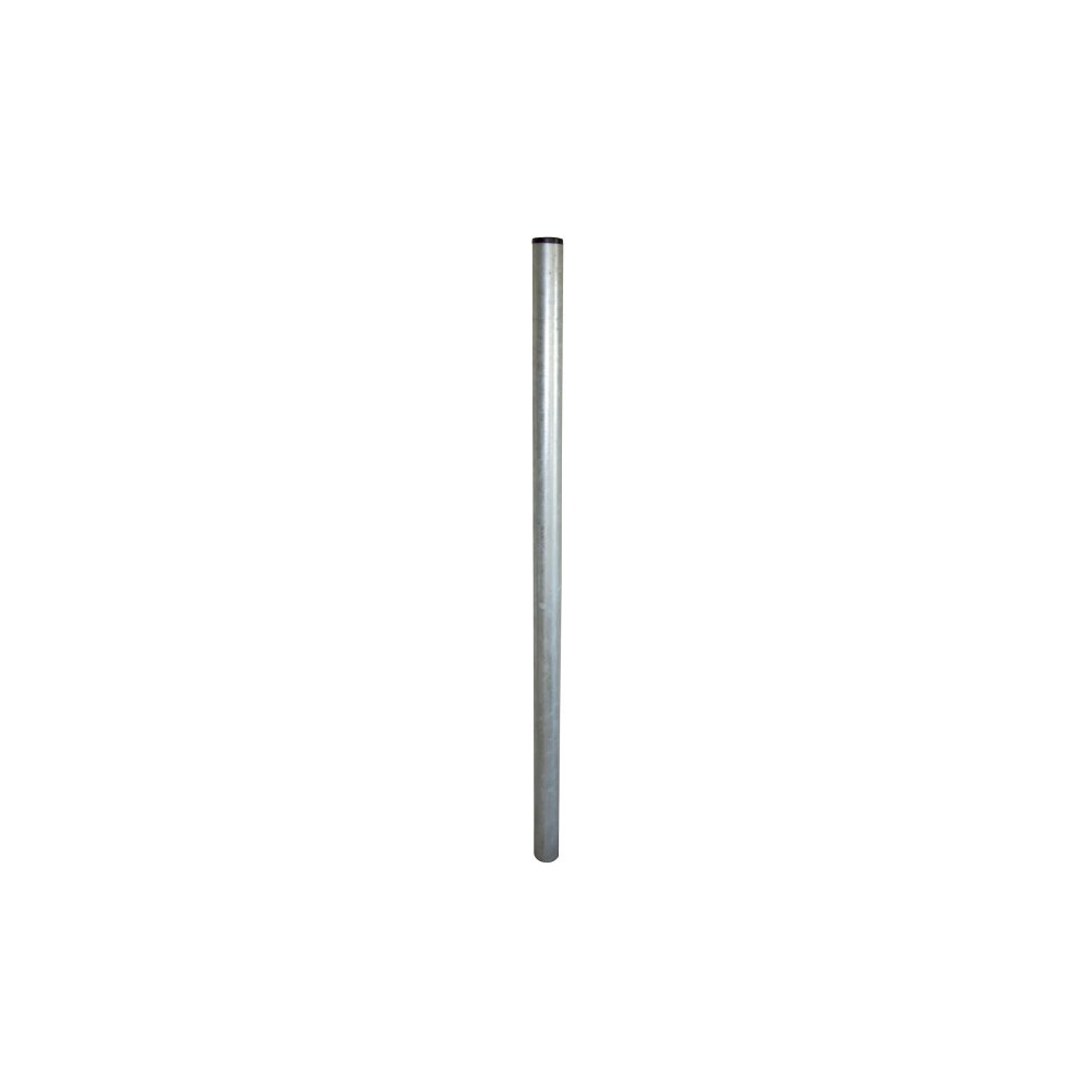 Poteau rond pour barrière galvanisée 200 cm, Ø 88mm avec capot en plastique (la pièce)