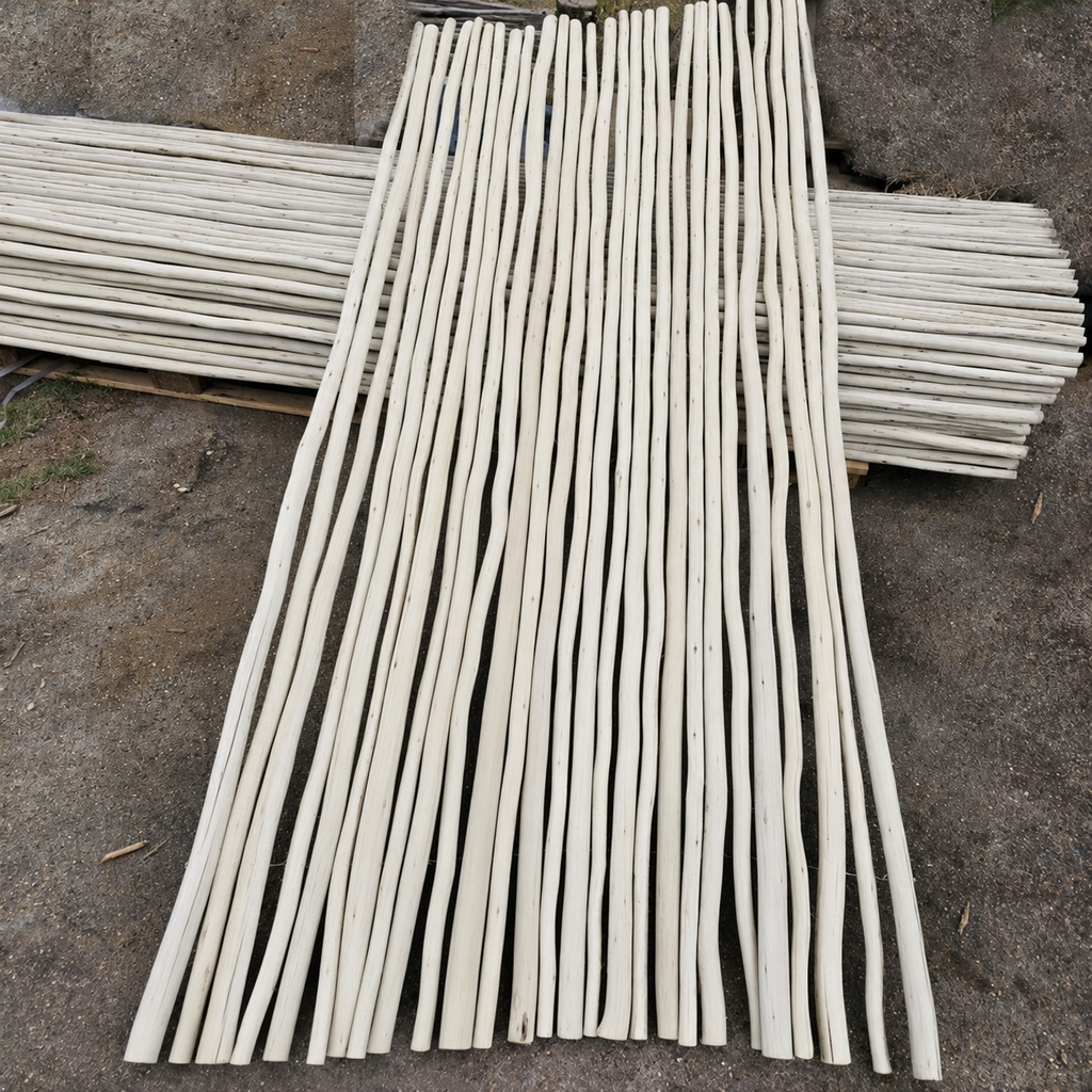 Rondin eucalyptus naturel, poncé, non pointé Ø 32-50 mm (L : 300 cm)