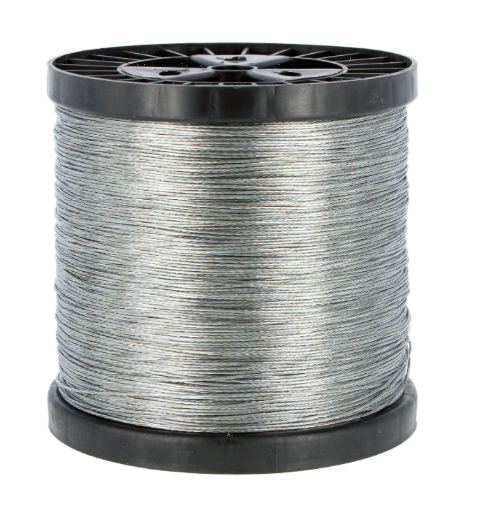 Fil tressé galvanisé 1,5 mm - 7 x 0,5mm fils