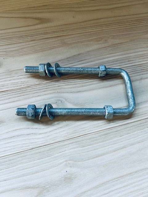 Gache U pour fermeture loquet type lourd, galvanisé à chaud 