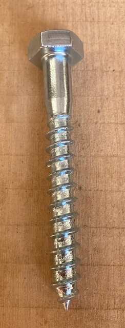 Tirefond zingué 4.6 DIN 571 M10 x 80 mm