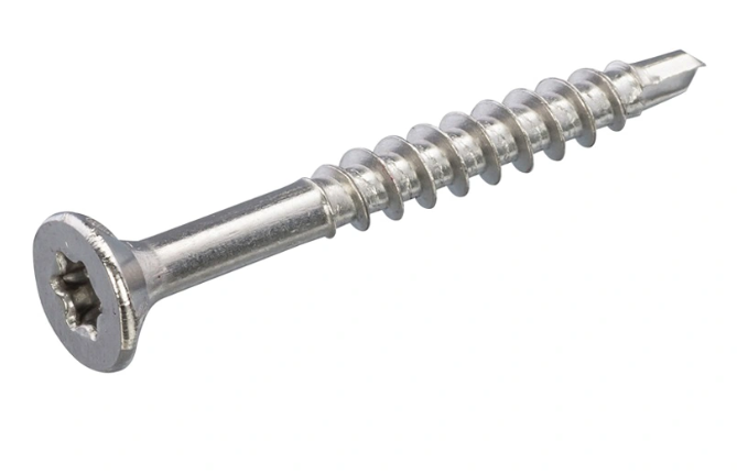 Zelfborende houtschroef met platte kop 5 x 70 mm roestvrij staal - TX25 - TOPDRILL (100 stuks)