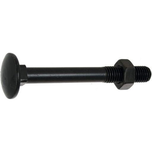 [BLN-TRCC-10100-NR-PC] Boulon TRCC avec écrou hexagonal M10 x 100 mm – Acier Noir (À la pièce)