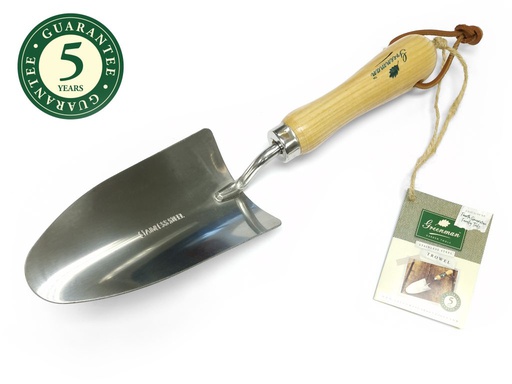 [GRM-T3139] Roestvrijstalen troffel met essenhouten steel van 32 cm GREENMAN