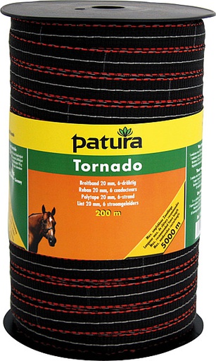 [PAT-186511] TORNADO-band 20 mm bruin/oranje, rol van 200 m - PATURA