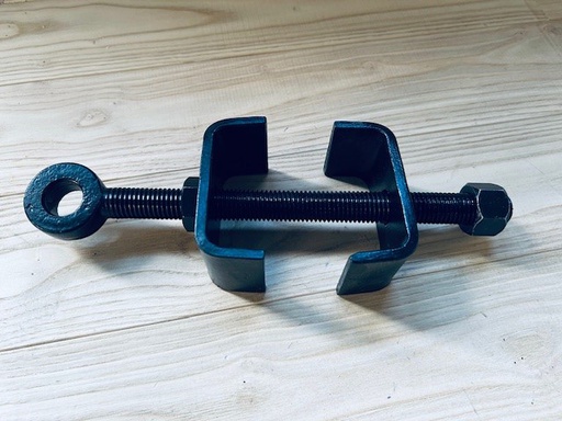 [QU-38-001] Verstelbaar beslag van 30 cm met oog van Ø 19 mm voor hekwerk, zwart
