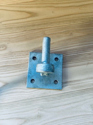 Gond Ø 19 mm sur platine carrée, galvanisé à chaud