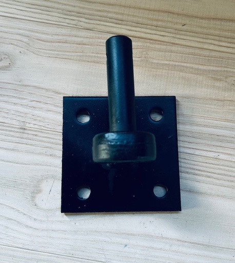 [QU-44-001] Gond Ø 19 mm sur platine carrée, noir