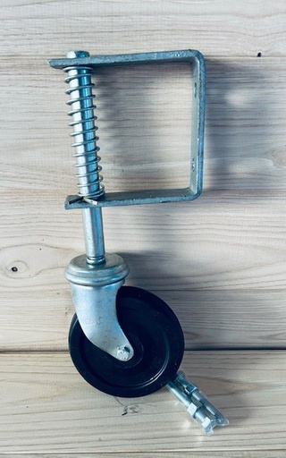 [QU-60-001] Roue de portail à ressort 28 cm galvanisé