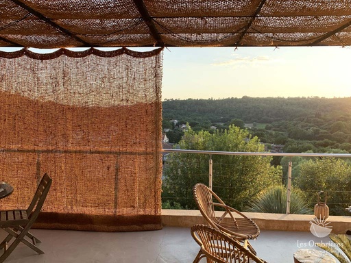 Brise vue & Brise vent en coco dense - Ombrière