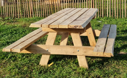 Picknicktafel van acaciahout (robinia) 250 x 90 x 80 cm (voor 6 personen)