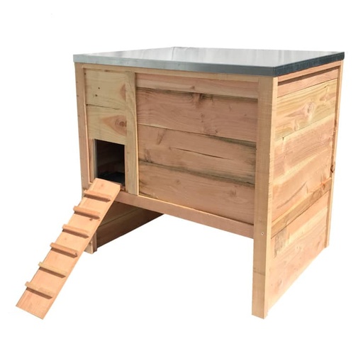 Houdan-kippenhok voor 4 kippen, gemaakt van douglasspar