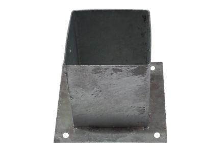 [QU-64-001] Voet voor vierkante paal van 10 x 10 cm op een vastschroefbare plaat, thermisch verzinkt 